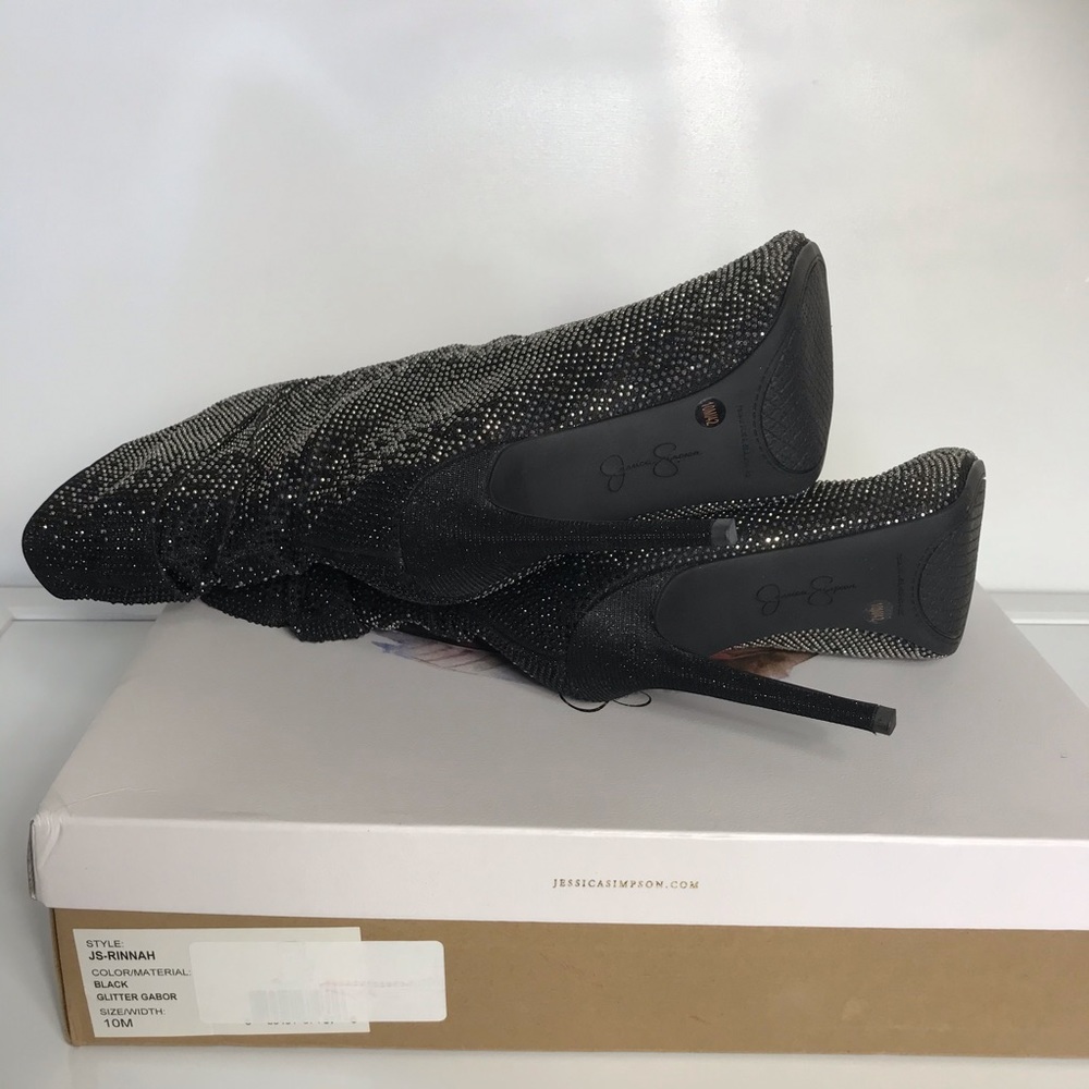 Jessica Simpson Rinnah Mid-Calf Peep Toe Booties - Picture 9 of 11